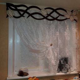 Гостиная и кухня . Салон штор Дом Дизайна. Гостиная. Пошив и фото штор в интерьере 2016