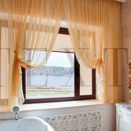 Золотая ванная. Салон штор TEXTI. Спальня. Пошив и фото штор в интерьере 2016
